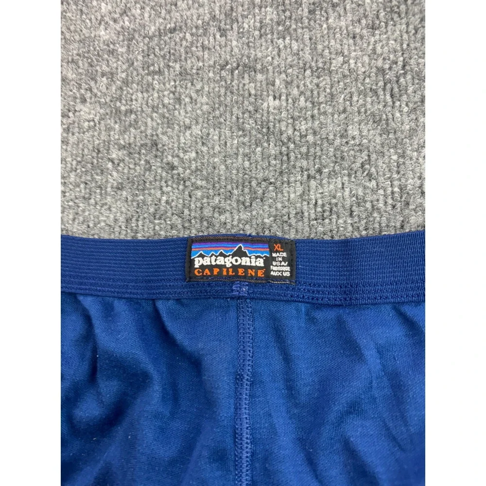 Patagonia Capilene Base Layer Pants Mens XL Blue Thermal Long Underwear USA Made